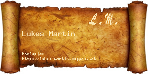Lukes Martin névjegykártya